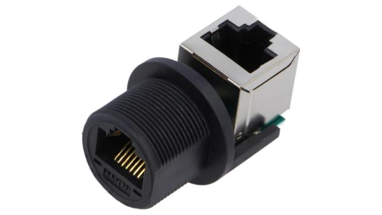 Złącze RJ45, żeńskie, PIN: 8, proste, ekranowane RCP-5SPFFV-SCM7001