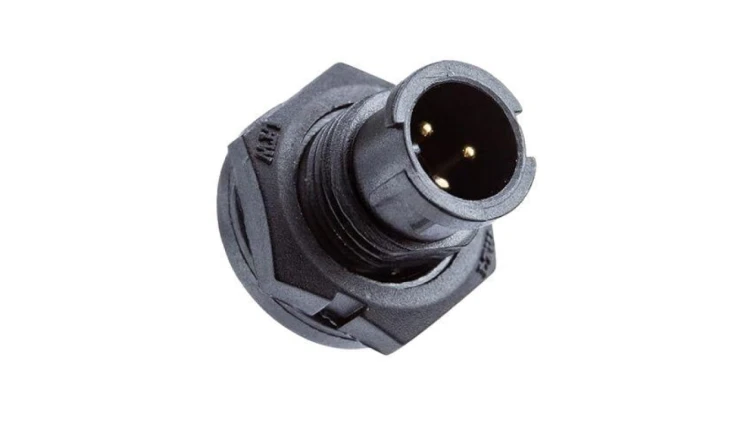 Złącze okrągłe, męskie, PIN: 4, wtyk, proste, 250 V, 2 A AU-04PMMP-LC7001
