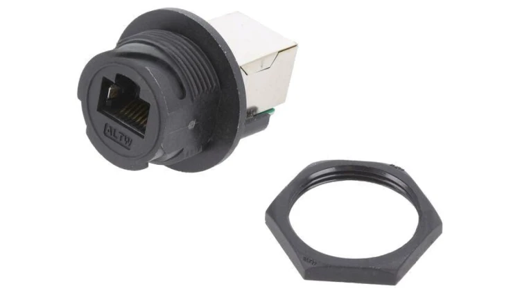 Łącznik, RJ45, cat 5e, PIN: 8, prosty, ekranowany, na panel,skręcane RDP-5SPFFH-TCU7001