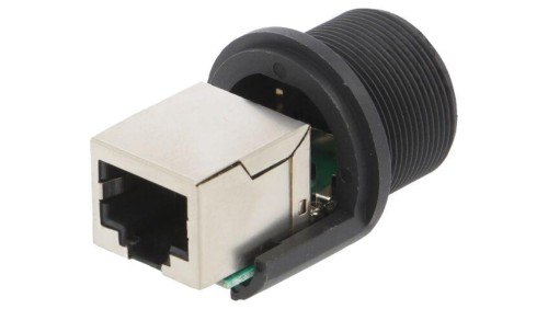 Łącznik, RJ45, cat 5e, PIN: 8, prosty, ekranowany, na panel,skręcane RCP-5SPFFH-SCM7001