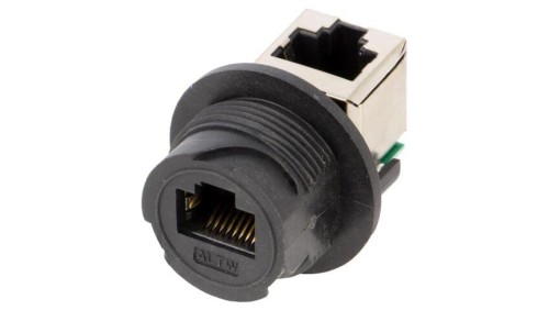 Łącznik, RJ45, cat 5e, PIN: 8, kątowy 90, ekranowany, na panel,skręcane RDP-5SPFFV-TCU7001