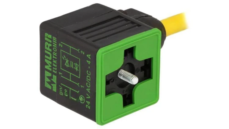 Złącze zaworowe wtyk Wersja A PIN 4 18mm żeńskie 24VDC 4A 7000-18021-0360750