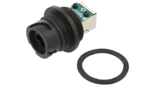 Łącznik, RJ45, cat 5e, PIN: 8, prosty, ODVA, nakrętka od przodu,nakrętka od tyłu,na panel,skręcane ROP-5SDFFH-TCU7001