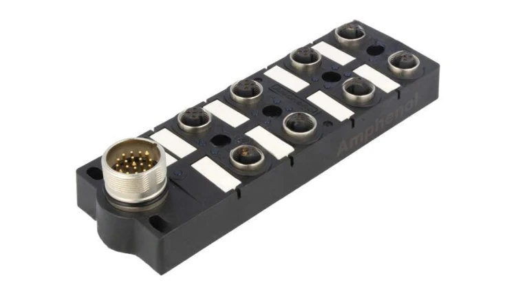 Rozgałęźnik, PIN: 5, z diodą LED, wejście: 8 x M12 gniazdo żeńskie, 24V, 2A DB12-5A8M23-DPS7001