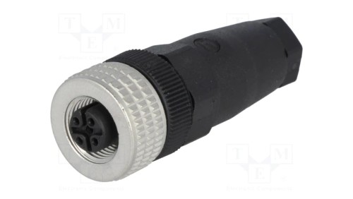 Złącze żeńskie, PIN: 4, proste, nakrętka metalowa, przekręcany 933139100