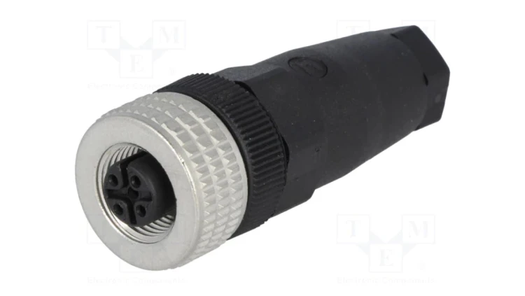 Złącze żeńskie, PIN: 4, proste, nakrętka metalowa, przekręcany 933139100