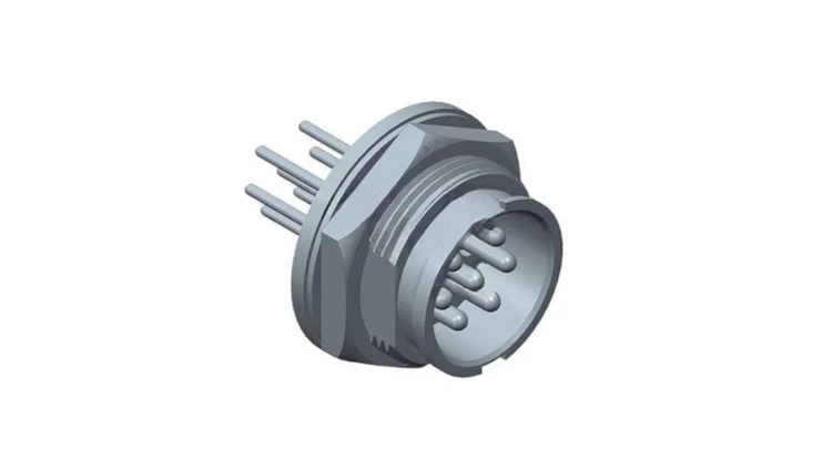 Złącze okrągłe, męskie, PIN: 18, wtyk, proste, na panel, 250 V, 5 A DD-18PMMP-LC7001