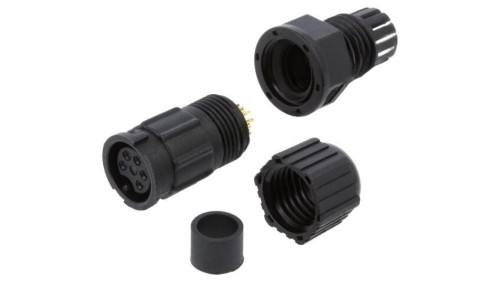 Złącze okrągłe, żeńskie, PIN: 5, gniazdo, proste, 500 V, 5 A BD-05BMFA-LL7001