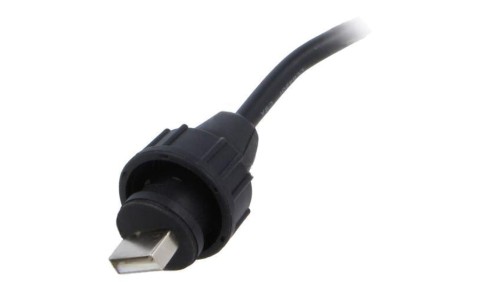 Złącze okrągłe, żeńskie, PIN: 4, na przewodzie UA-20BFMM-SL7A01