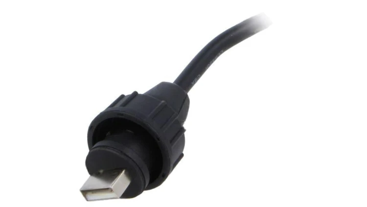 Złącze okrągłe, żeńskie, PIN: 4, na przewodzie UA-20BFMM-SL7A01