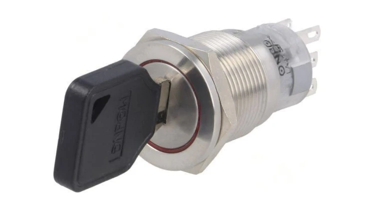 Przełącznik stacyjka Poz.stab: 3 Styki: 3PST Ø19mm 45 1,5kV LAS1-AGQP-22Y/31/S