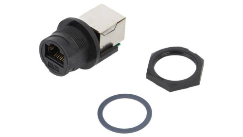 Łącznik, RJ45, cat 5e, PIN: 8, prosty, ekranowany, na panel,skręcane RCP-5SPFFH-TCU7001