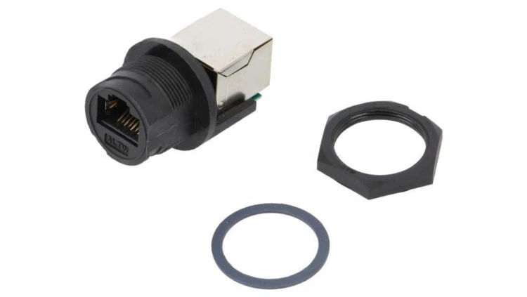 Łącznik, RJ45, cat 5e, PIN: 8, prosty, ekranowany, na panel,skręcane RCP-5SPFFH-TCU7001