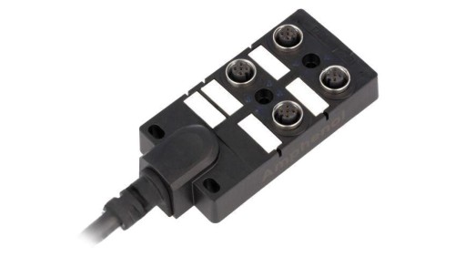 Rozgałęźnik, PIN: 5, wejście: 4 x M12 gniazdo żeńskie, na przewodzie 1m, 24V, 2A DB12-5A4CAB-DPS7B01