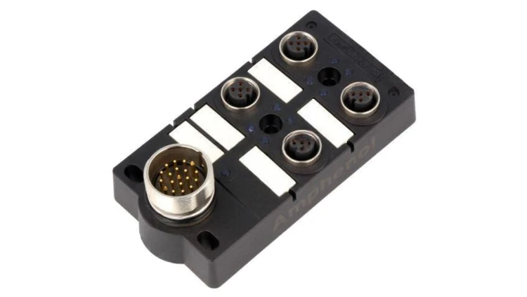 Rozgałęźnik, PIN: 5, z diodą LED, wejście: 4 x M12 gniazdo żeńskie, 24V, 2A DB12-5A4M23-DPS7001