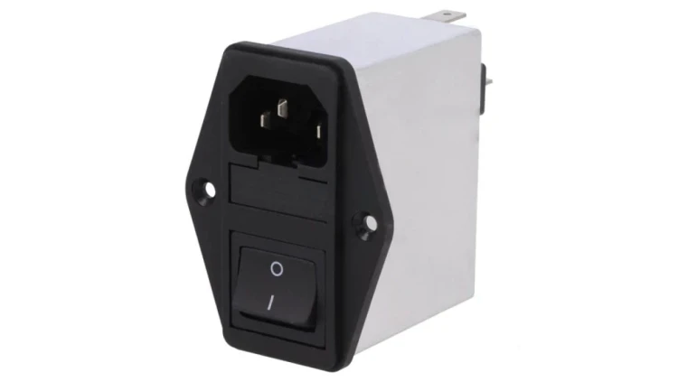 Złącze zasilające AC gniazdo męskie 10A 250VAC IEC 60320 4304.5085
