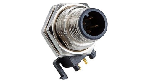 Złącze M12, męskie, PIN:4, gniazdo M12A-04PMMR-SF7003