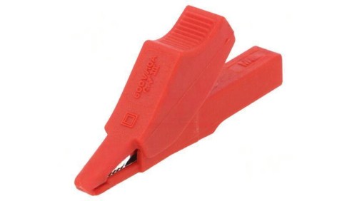 Zacisk krokodylkowy 10A 60VDC 30VAC czerwony L: 58,5mm 65.9188-22