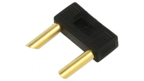 Złącze laboratoryjne bananowe 4mm mostek zwierny 24A czarny 24.0002-21