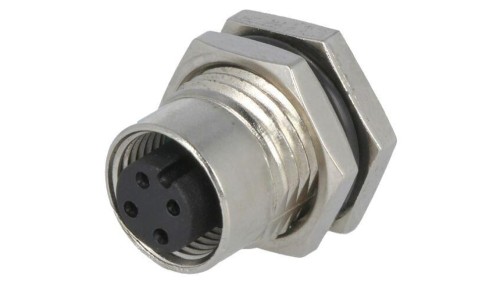 Złącze M12, żeńskie, PIN:4, gniazdo, proste, 250V M12A-04PFFP-SF8001