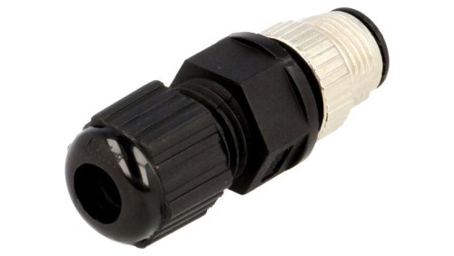 Złącze M12, męskie, PIN:4, wtyk, proste, 250V M12A-04BMMA-SL8001