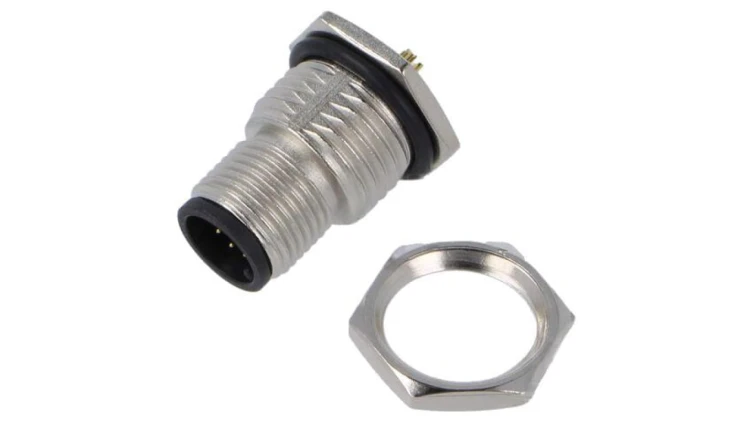 Złącze M12, męskie, PIN:12, gniazdo M12A-12PMMS-SF8001