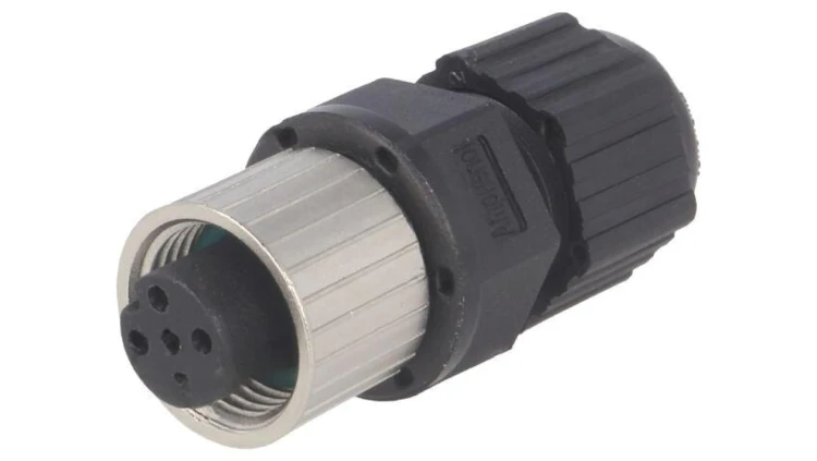 Złącze M12, żeńskie, PIN:5, wtyk, proste, 250V M12A-05BFFA-SL8001