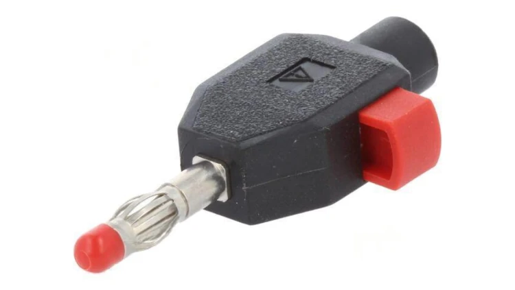 Złącze laboratoryjne bananowe 4mm wtyk 10A 60V czarny 2,5mm2 22.3006-21
