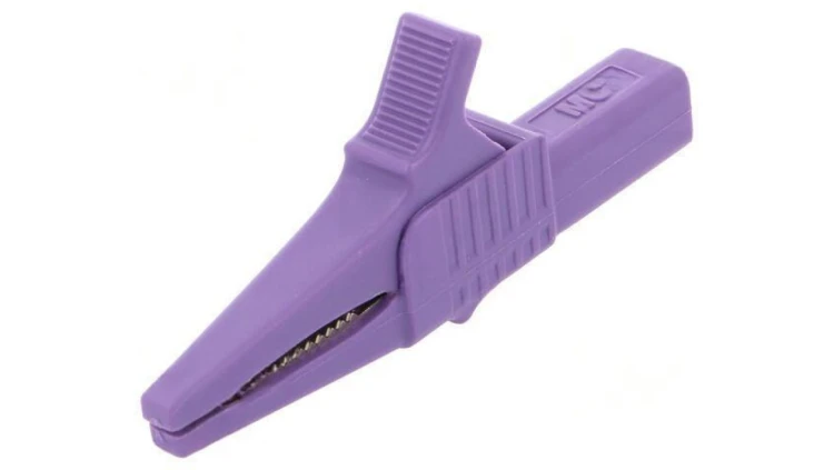 Zacisk krokodylkowy 32A 1kVDC fioletowy Zakr.chwyt: max.20mm 66.9755-26