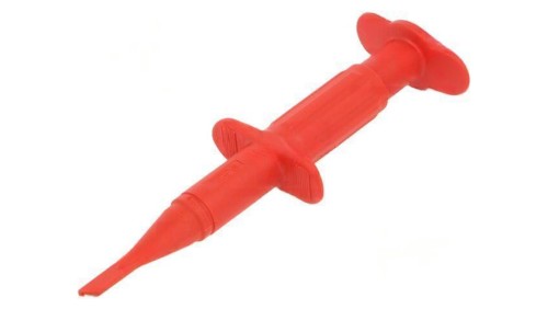 Chwytak pomiarowy haczykowy 3A czerwony 1kV 4mm 66.9116-22