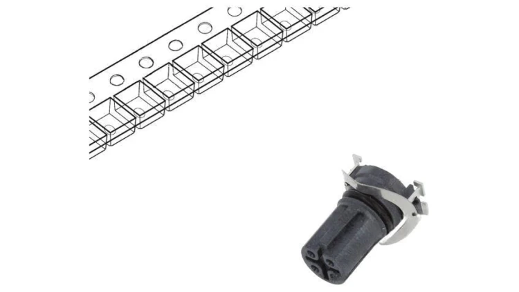 Złącze M12, żeńskie, PIN:4, gniazdo, proste, 250V MSDS-04PFFT-EE0001
