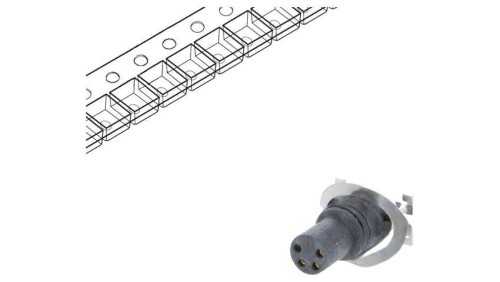 Złącze M8, żeńskie, PIN:4, gniazdo, pionowe, 30V M8S-04PFFT-EE0001