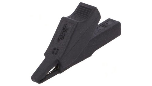 Zacisk krokodylkowy 10A 60VDC 30VAC czarny L: 58,5mm 65.9188-21