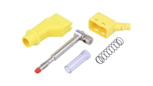 Złącze laboratoryjne bananowe 4mm wtyk 32A 600V żółty 2,5mm2 66.9328-24