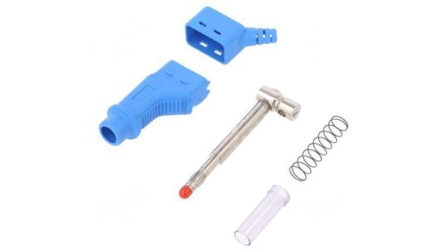 Złącze laboratoryjne bananowe 4mm wtyk 32A 600V niebieski 66.9328-23