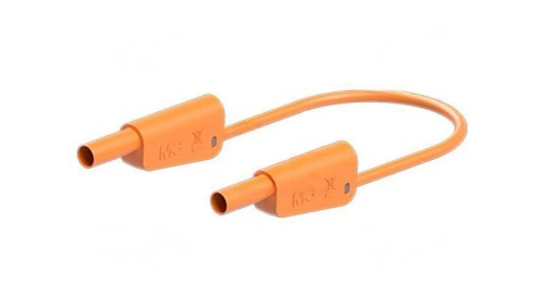 Przewód pomiarowy 19A wtyk bananowy 4mm,z obu stron Dł: 0,25m 66.2011-02530
