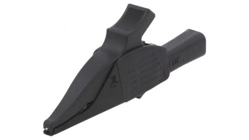 Zacisk krokodylkowy 19A czarny Zakr.chwyt: max.39,5mm 66.9521-21