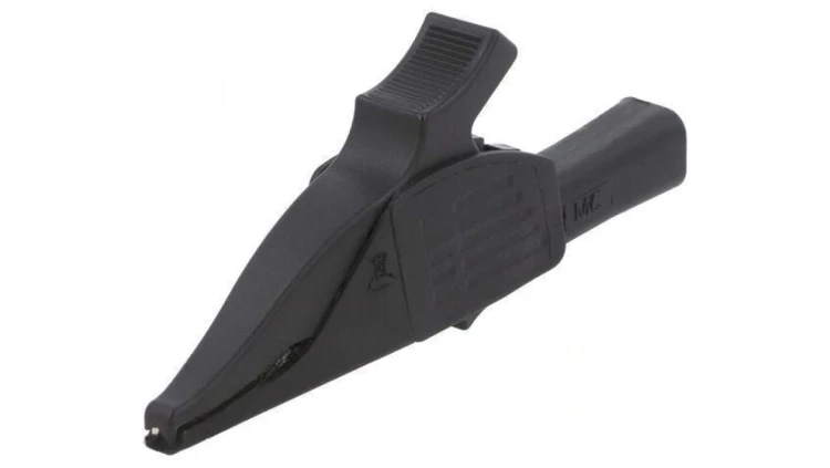 Zacisk krokodylkowy 19A czarny Zakr.chwyt: max.39,5mm 66.9521-21