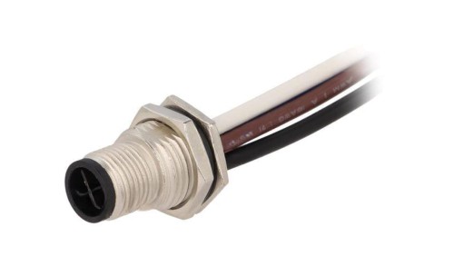 Złącze M12, męskie, PIN:4, gniazdo M12S-04PMMS-SF8B15