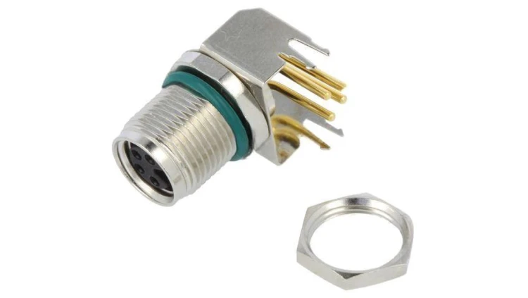 Złącze M8, żeńskie, PIN:4, kątowe 90, 30V M8AS-04PFFR-SF8001