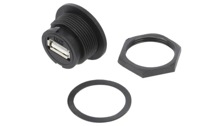 Złącze USB A, żeńskie, PIN:4, gniazdo, proste UA-20PMFP-LC7001