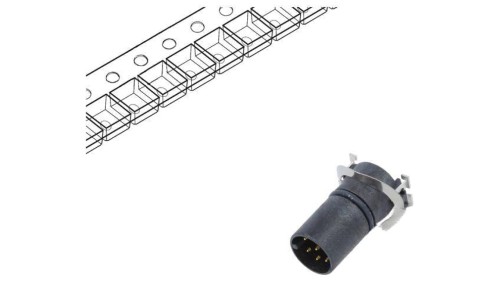 Złącze M12, męskie, PIN:8, gniazdo, proste, 30V MSAS-08PMMT-EE0001