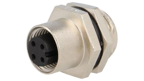 Złącze M12, żeńskie, PIN:4, gniazdo, proste, 250V M12A-04PFFS-SH8001