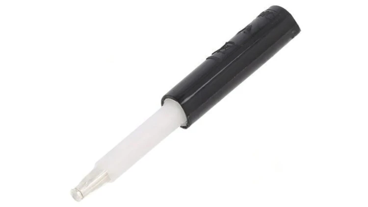 Złącze laboratoryjne bananowe 2mm wtyk 25A 30VAC 60VDC 47mm 24.0100-21