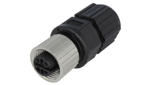 Złącze M12, żeńskie, PIN:4, wtyk, proste, 250V M12A-04BFFA-SL8001
