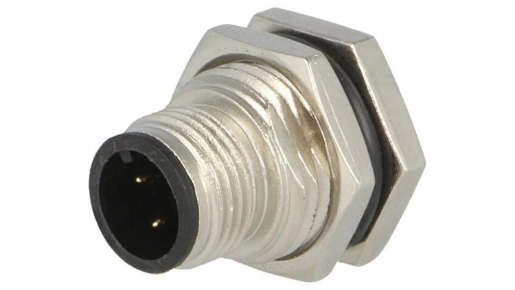 Złącze M12, męskie, PIN:4, gniazdo, proste, 250V M12A-04PMMS-SF8001