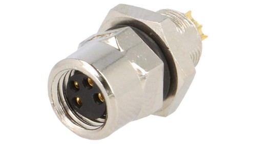 Złącze M8, żeńskie, PIN:4, gniazdo, proste, 30V 8-04PFFS-SH7001