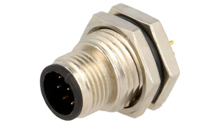 Złącze M12, męskie, PIN:8, gniazdo, proste, 30V M12A-08PMMP-SF8001