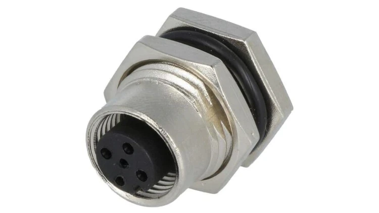 Złącze M12, żeńskie, PIN:5, gniazdo, proste, 60V M12A-05PFFP-SF8001