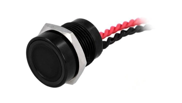 Przełącznik piezoelektryczny Poz: 2 SPST-NO 0,2A24VAC IP68 PS165P10YBK1R12V